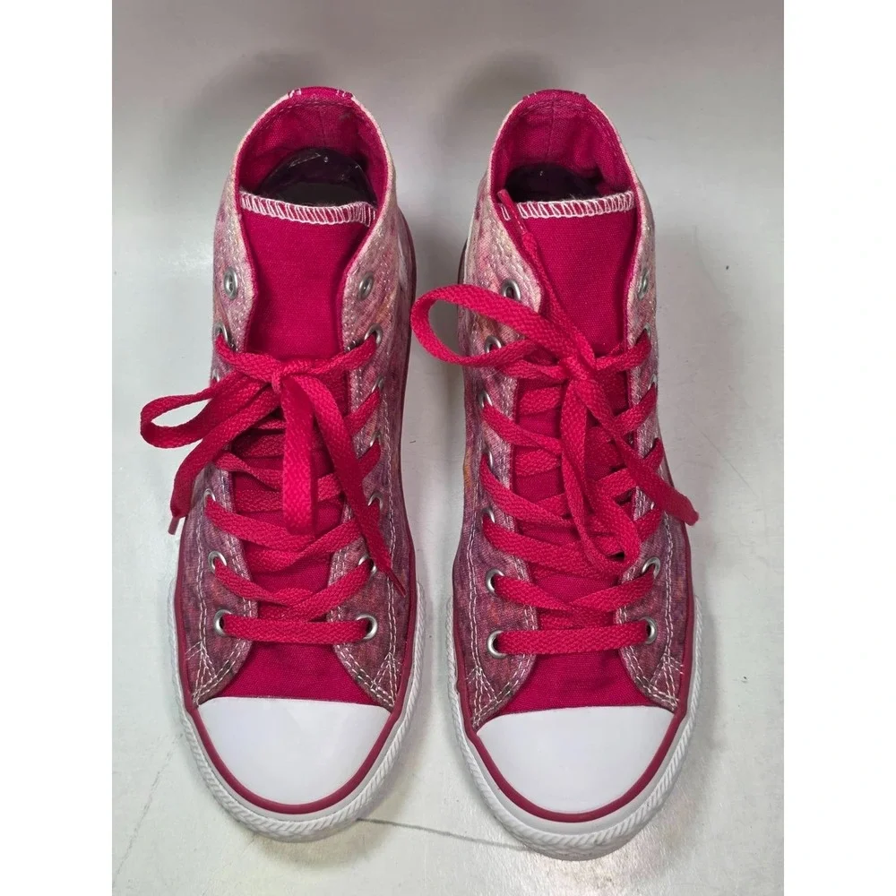 Converse Chuck Taylor All Star High Top Junior Sneakers Size 4.5 Pink Berry Shoe